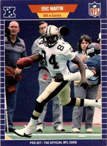 Original gloss Eric Martin football card from 1989 Pro Set #272 featuring Eric Martin