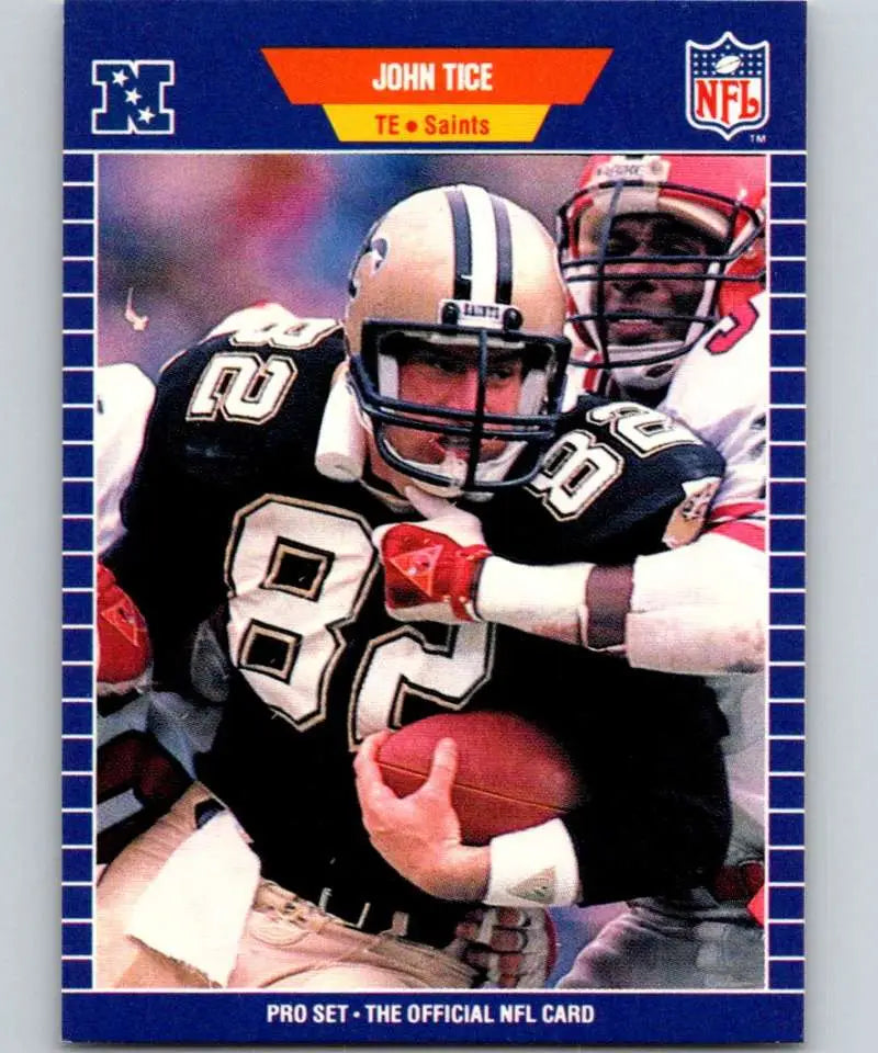 1989 Pro Set #277 John Tice EX Excellent New Orleans Saints Football Card - Football Card Single