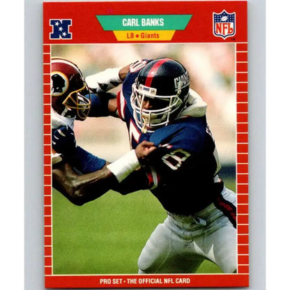 1989 Pro Set #280 Carl Banks NM-MT New York Giants Football Card