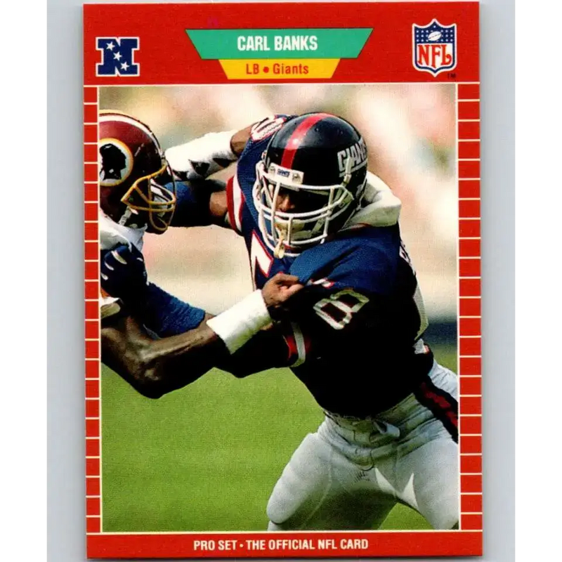 1989 Pro Set #280 Carl Banks NM-MT New York Giants Football Card - Football Card Single