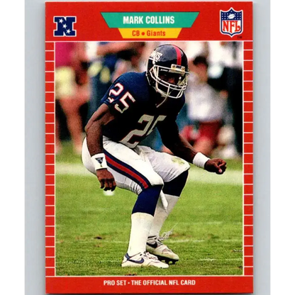 1989 Pro Set #283 Mark Collins NM-MT RC Rookie New York Giants Football Card