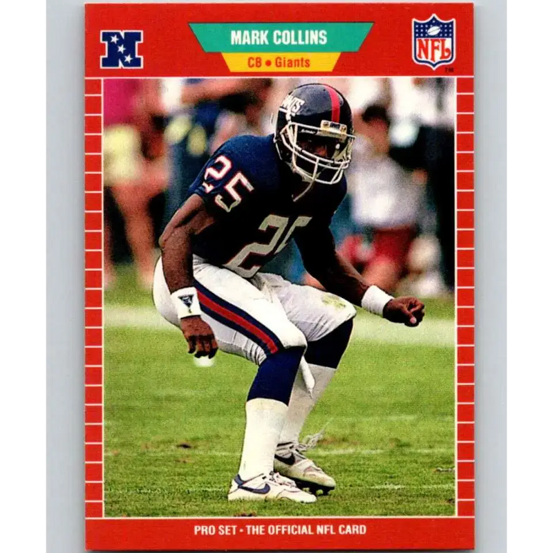 1989 Pro Set #283 Mark Collins NM-MT RC Rookie New York Giants Football Card - Football Card Single