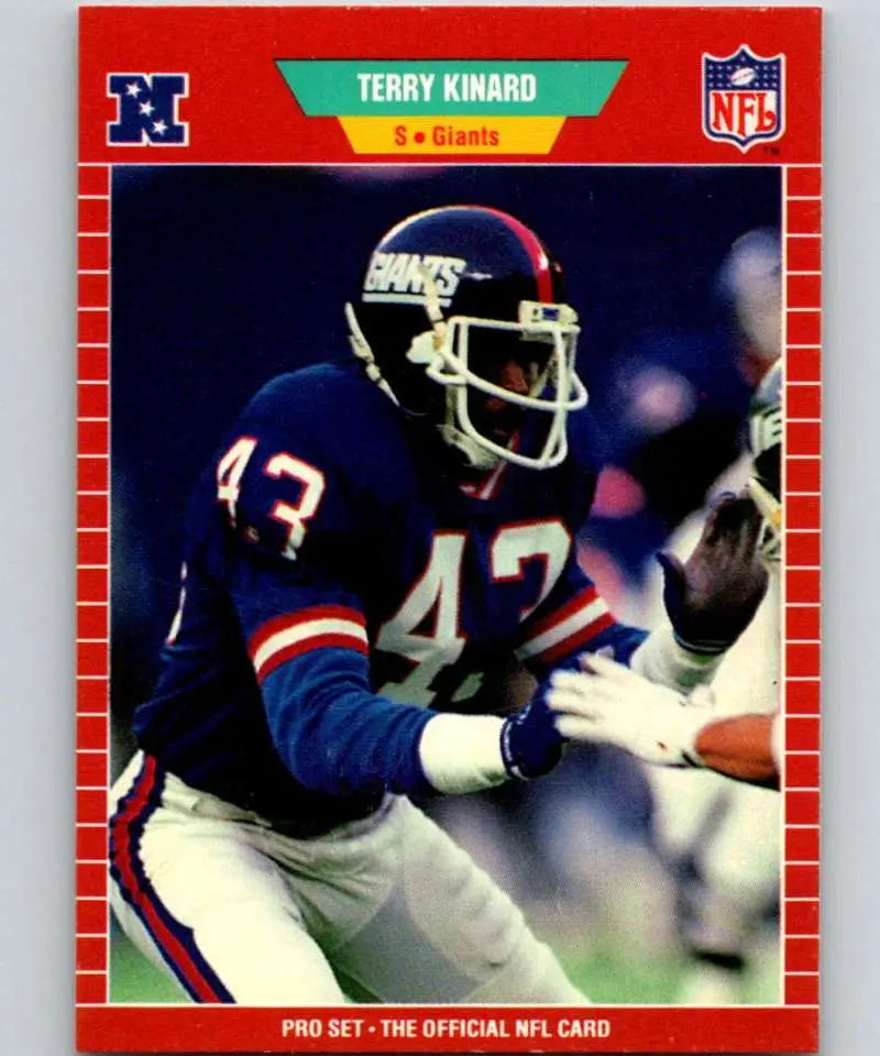 1989 Pro Set #285 Terry Kinard EX Excellent New York Giants Football Card - Football Card Single