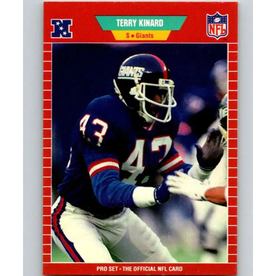 1989 Pro Set #285 Terry Kinard NM-MT New York Giants Football Card
