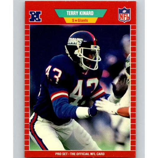 1989 Pro Set #285 Terry Kinard NM-MT New York Giants Football Card