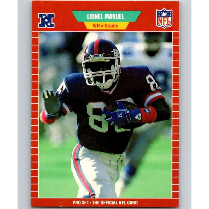 1989 Pro Set #287 Lionel Manuel NM-MT New York Giants Football Card - Football Card Single