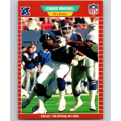 1989 Pro Set #288 Leonard Marshall NM-MT New York Giants Football Card