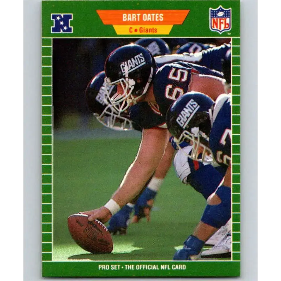 1989 Pro Set #290 Bart Oates NM-MT New York Giants Football Card