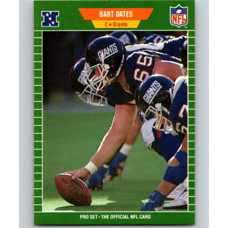 1989 Pro Set #290 Bart Oates NM-MT New York Giants Football Card - Football Card Single
