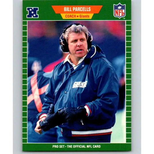 1989 Pro Set #293 Bill Parcells/ NM-MT RC Rookie New York Giants Football Card