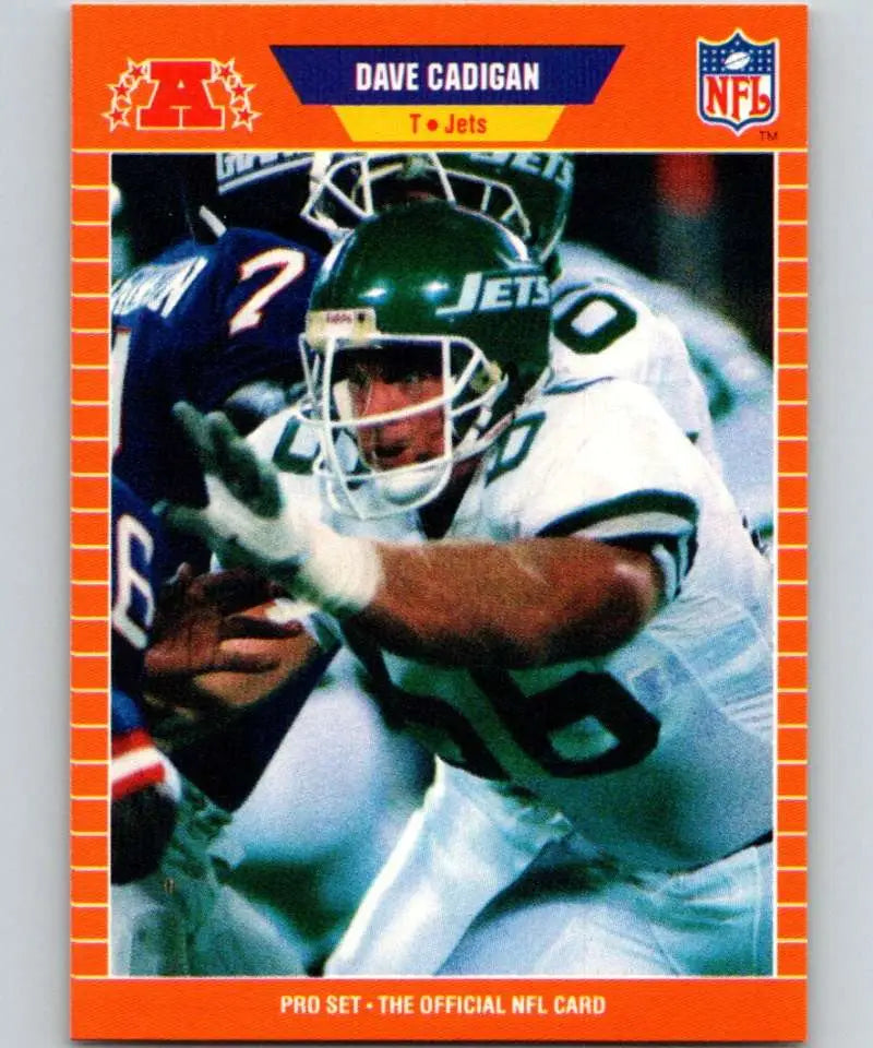 1989 Pro Set #294 Dave Cadigan EX Excellent New York Jets Football Card - Football Card Single