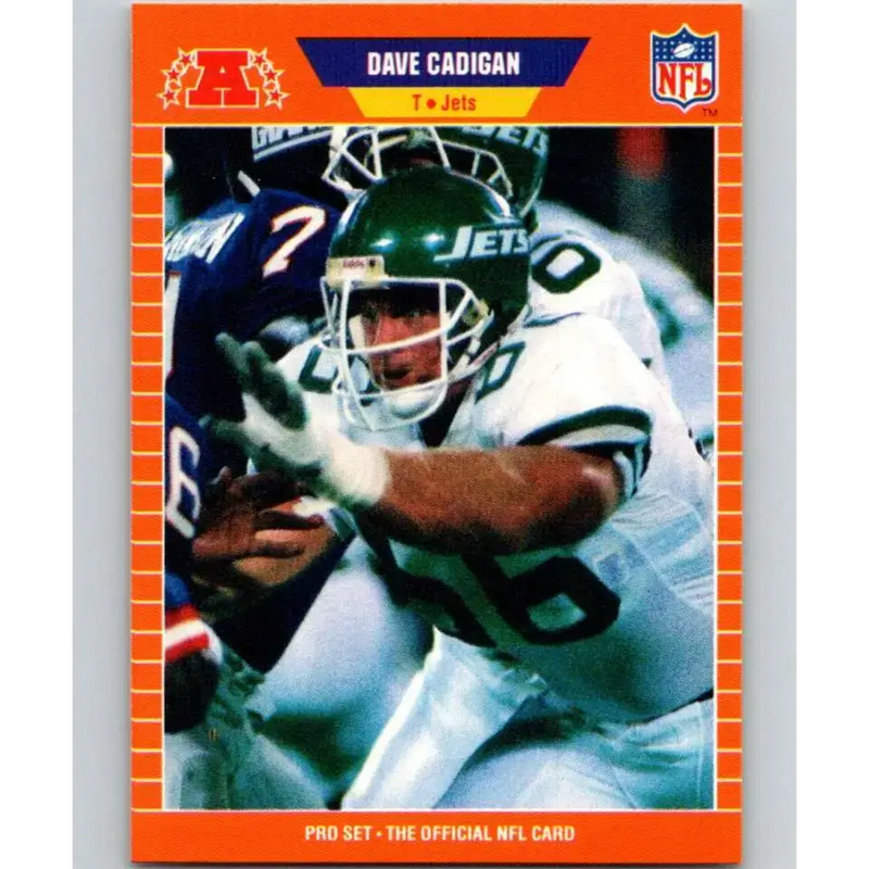 1989 Pro Set #294 Dave Cadigan NM-MT New York Jets Football Card - Football Card Single