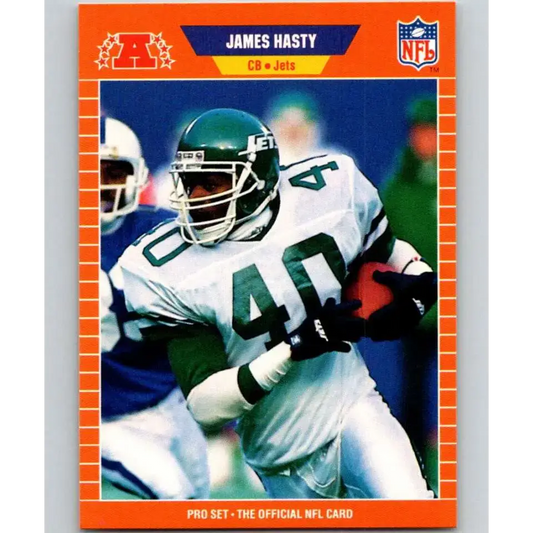 1989 Pro Set #297 James Hasty NM-MT RC Rookie New York Jets Football Card