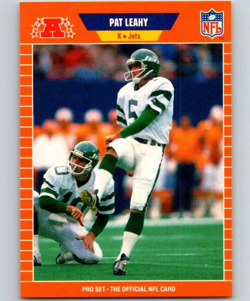 1989 Pro Set #300 Pat Leahy EX Excellent New York Jets Football Card - Football Card Single