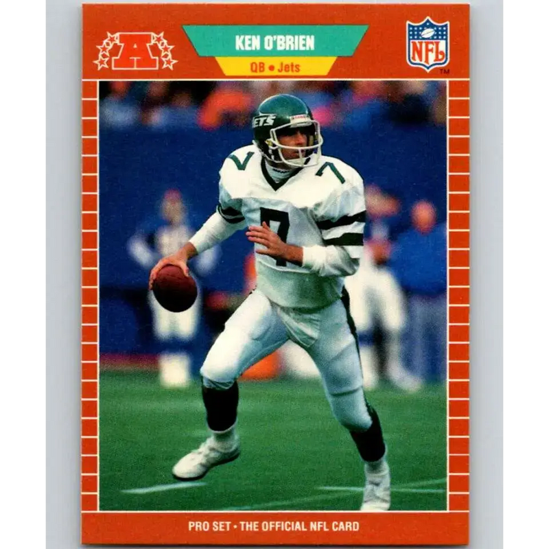 1989 Pro Set #305 Ken O’Brien NM-MT New York Jets Football Card - Football Card Single