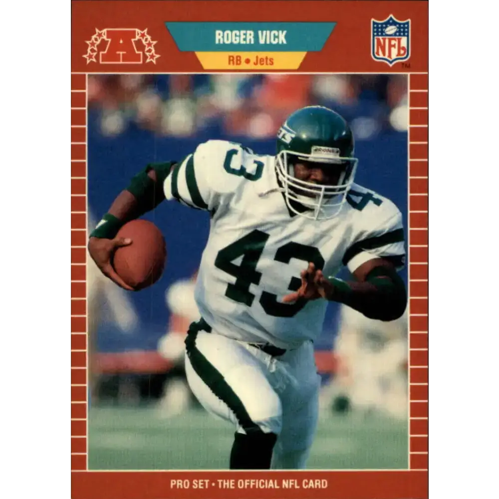 1989 Pro Set #310 Roger Vick NM-MT New York Jets Football Card - Football Card Single