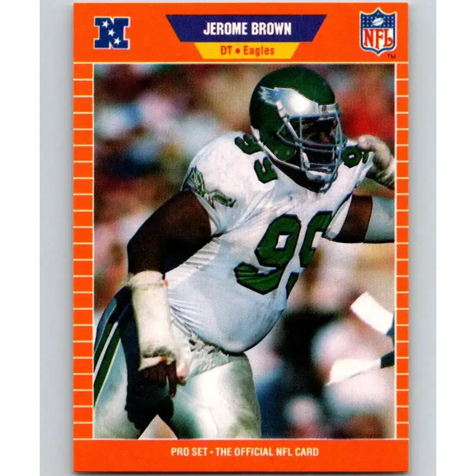 1989 Pro Set #312 Jerome Brown NM-MT Philadelphia Eagles Football Card - Football Card Single