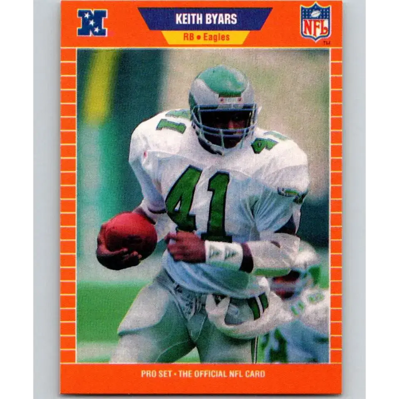 1989 Pro Set #313 Keith Byars NM-MT Philadelphia Eagles Football Card - Football Card Single