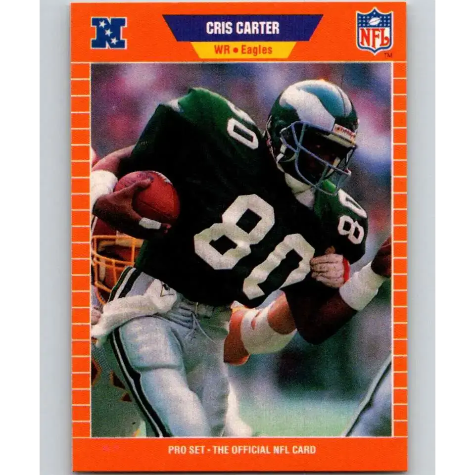 1989 Pro Set #314 Cris Carter NM-MT RC Rookie Philadelphia Eagles Football Card