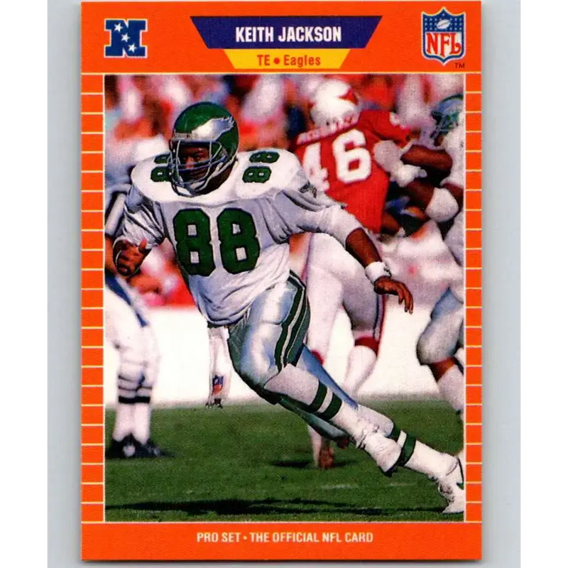 1989 Pro Set #318 Keith Jackson NM-MT RC Rookie Philadelphia Eagles Football Card - Football Card Single