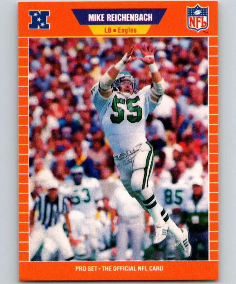 1989 Pro Set #320 Mike Reichenbach EX Excellent Philadelphia Eagles Football Card - Football Card Single