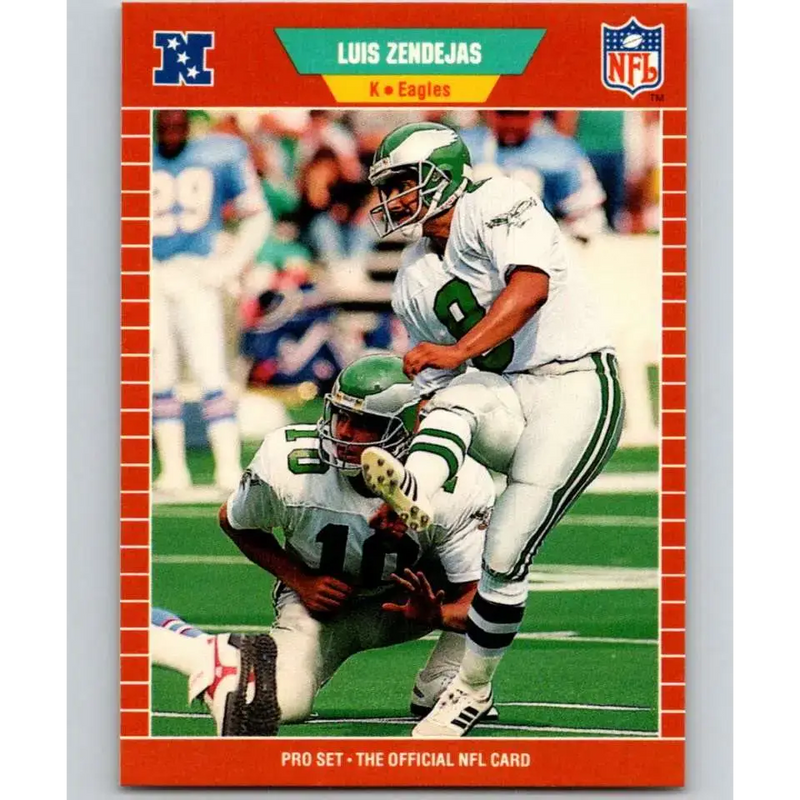 1989 Pro Set #326 Luis Zendejas NM-MT Philadelphia Eagles Football Card - Football Card Single