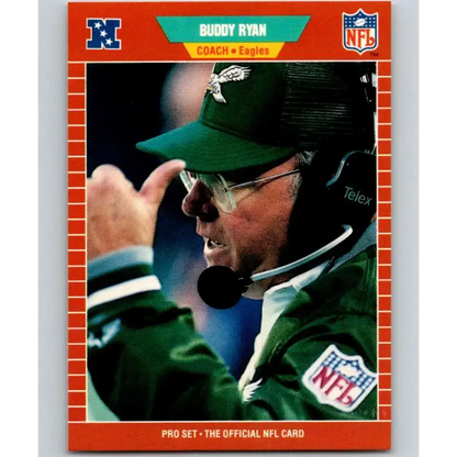 1989 Pro Set #327 Buddy Ryan CO NM-MT Philadelphia Eagles Football Card