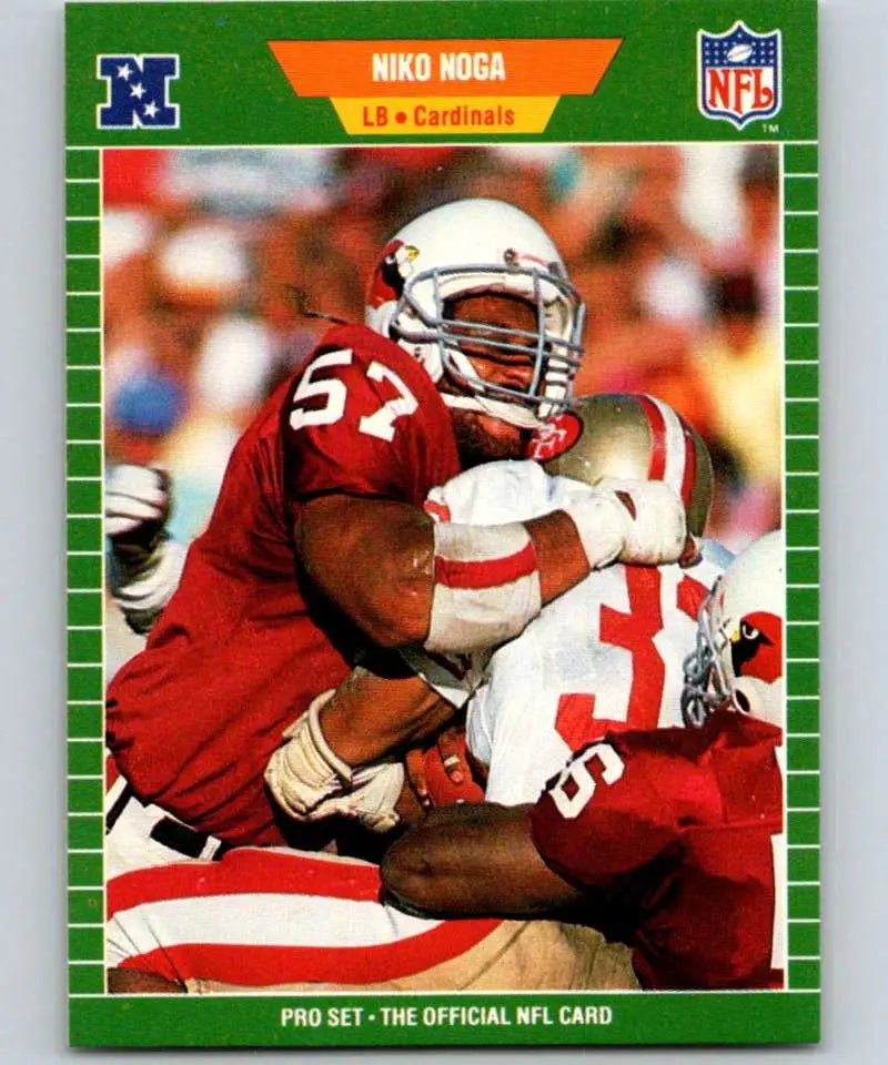 1989 Pro Set #334 Niko Noga EX Excellent RC Rookie Phoenix Cardinals Football Card - Football Card Single