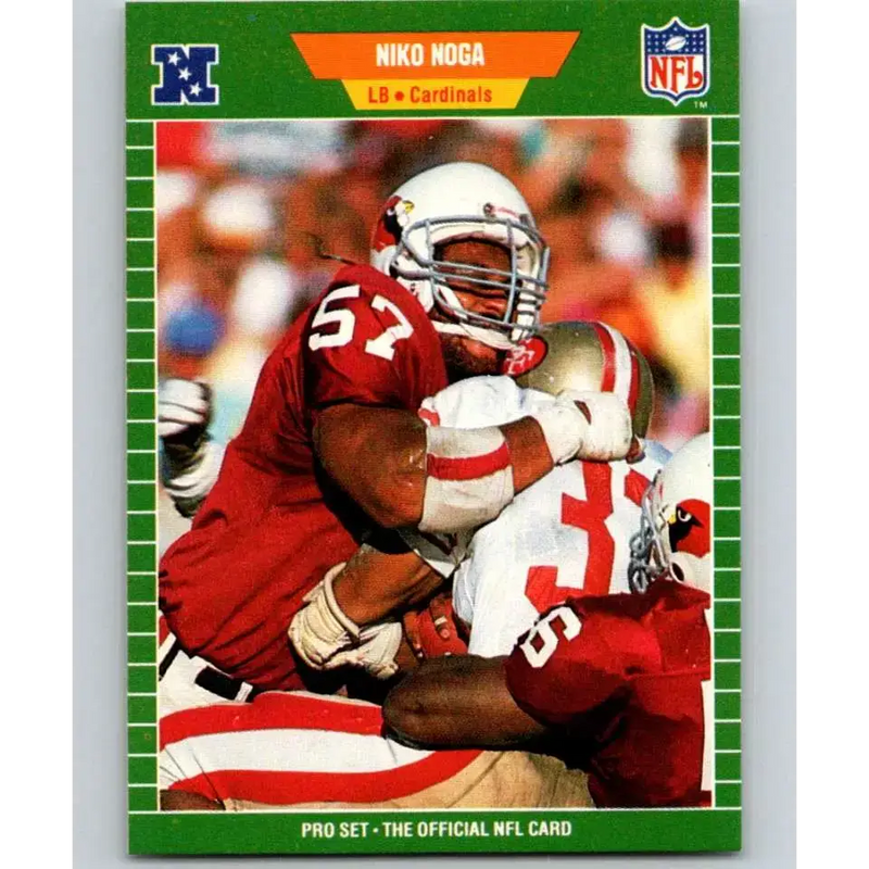 1989 Pro Set #334 Niko Noga NM-MT RC Rookie Phoenix Cardinals Football Card - Football Card Single