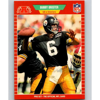 1989 Pro Set #343 Bubby Brister NM-MT RC Rookie Pittsburgh Steelers Football Card