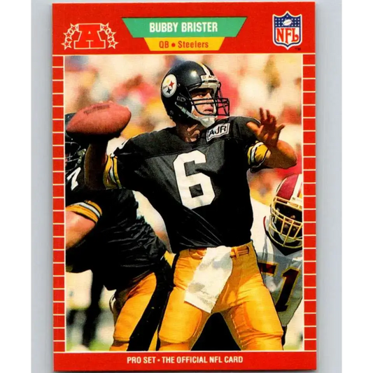 1989 Pro Set #343 Bubby Brister NM-MT RC Rookie Pittsburgh Steelers Football Card