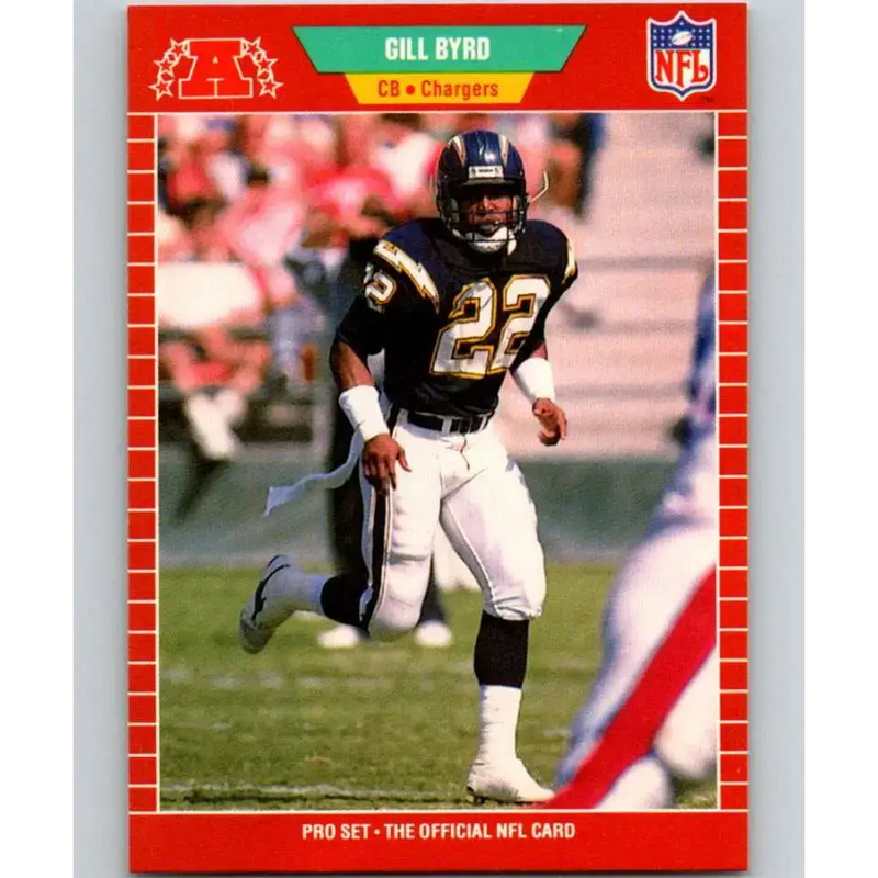 1989 Pro Set #358 Gill Byrd NM-MT San Diego Chargers Football Card - Football Card Single