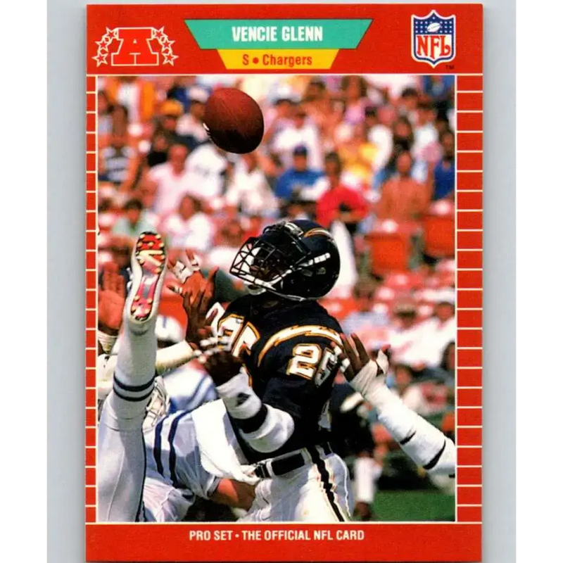 1989 Pro Set #359 Vencie Glenn NM-MT San Diego Chargers Football Card - Football Card Single