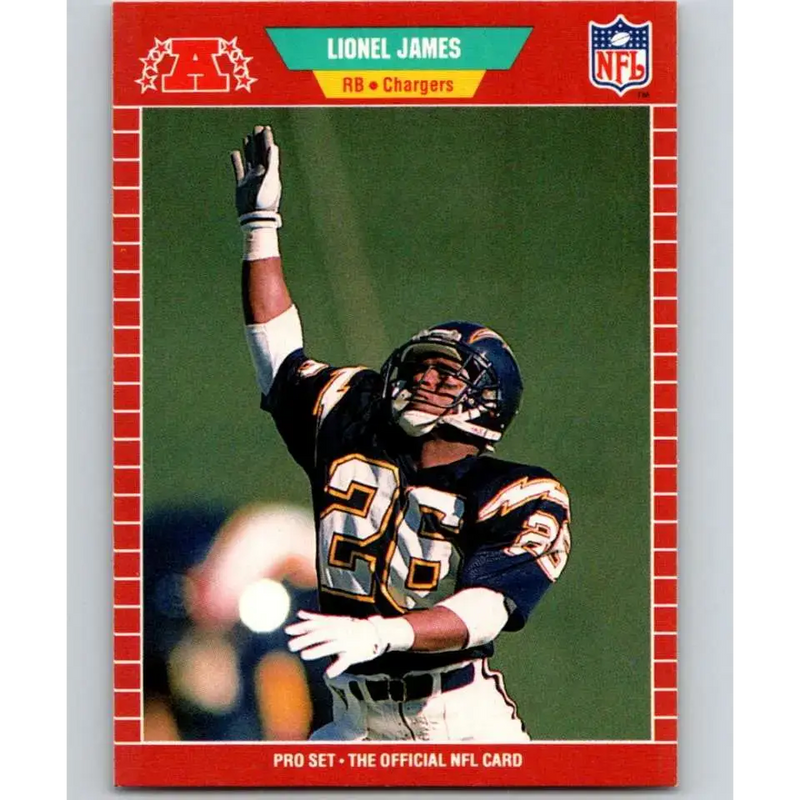 1989 Pro Set #361 Lionel James NM-MT San Diego Chargers Football Card - Football Card Single