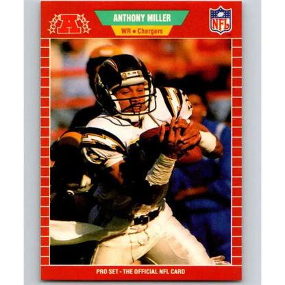 1989 Pro Set #363a Anthony Miller NM-MT RC Rookie San Diego Chargers Football Card