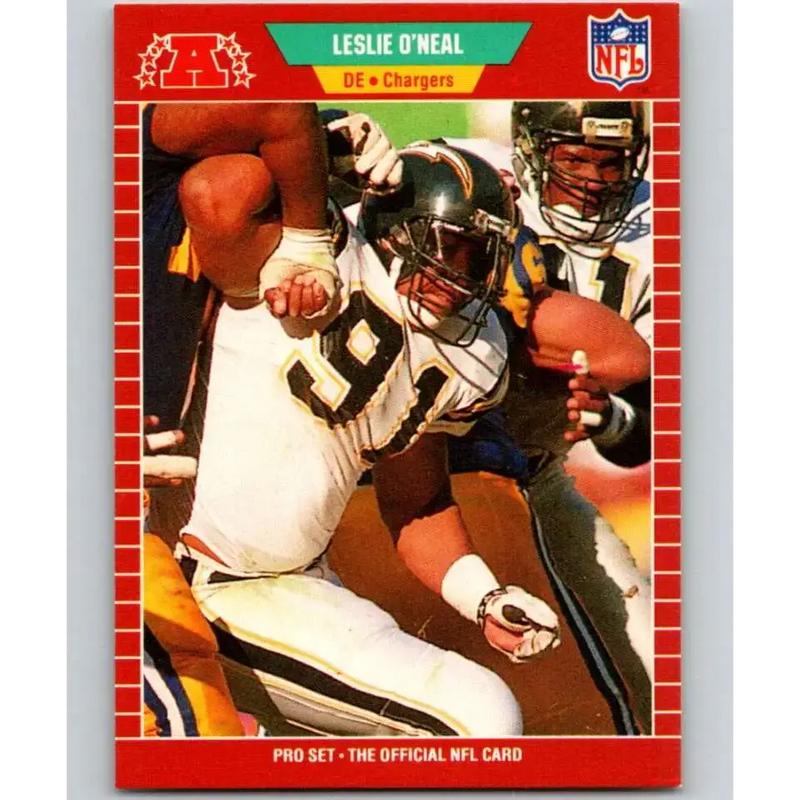 1989 Pro Set #365 Leslie O’Neal NM-MT San Diego Chargers Football Card - Football Card Single