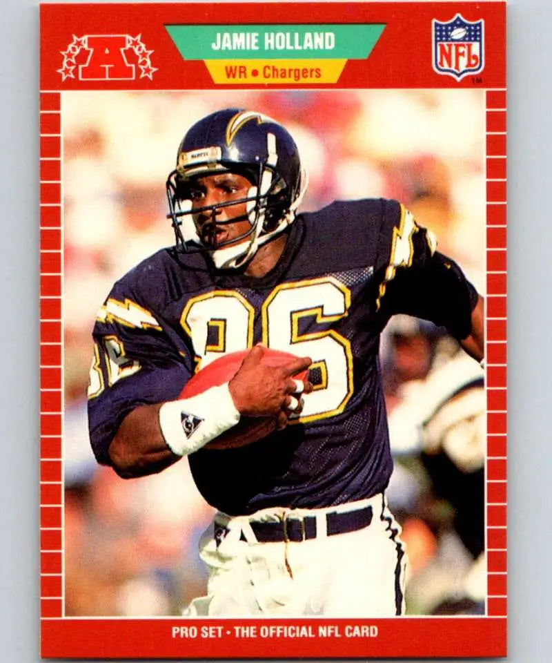 1989 Pro Set #366 Jamie Holland EX Excellent RC Rookie San Diego Chargers Football Card - Football Card Single