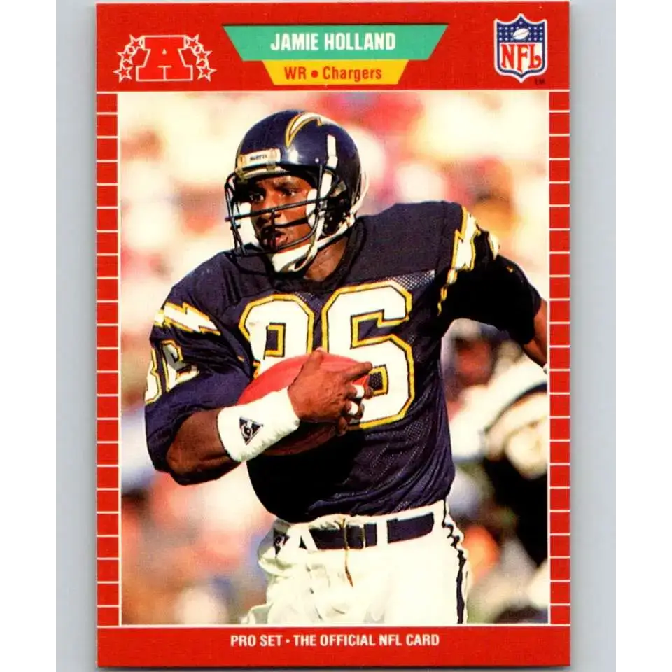1989 Pro Set #366 Jamie Holland NM-MT RC Rookie San Diego Chargers Football Card