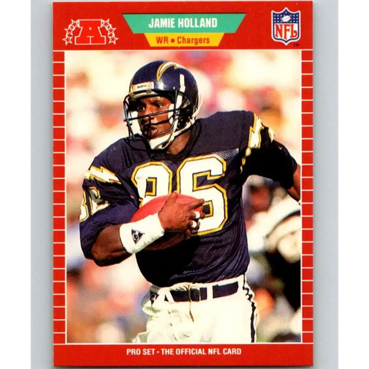1989 Pro Set #366 Jamie Holland NM-MT RC Rookie San Diego Chargers Football Card