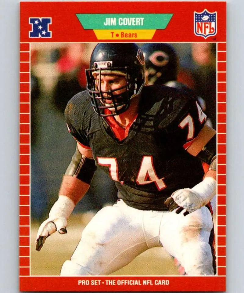 1989 Pro Set #37 Jim Covert EX Excellent Chicago Bears Football Card - Football Card Single
