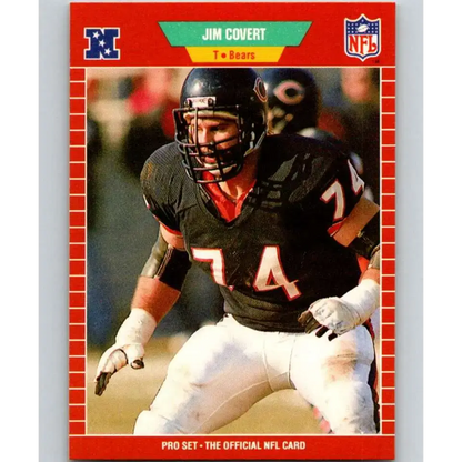 1989 Pro Set #37 Jim Covert NM-MT Chicago Bears Football Card