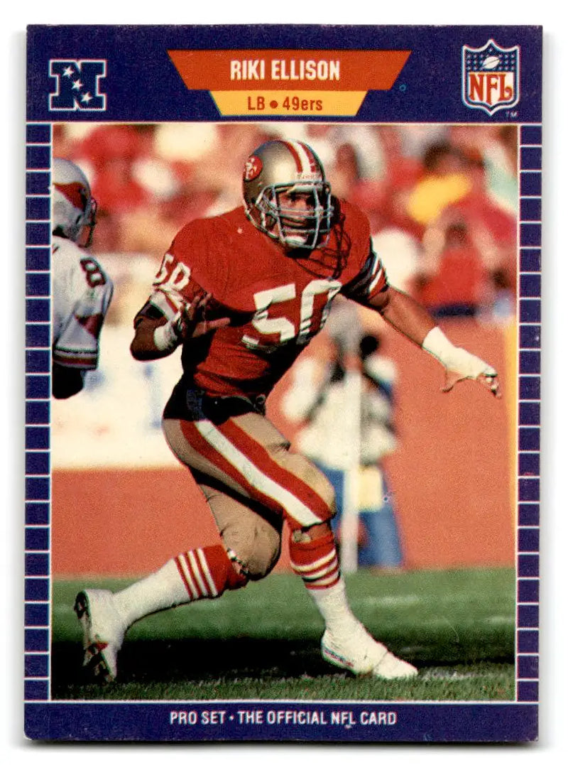 1989 Pro Set #373 Riki Ellison - Football Card Single