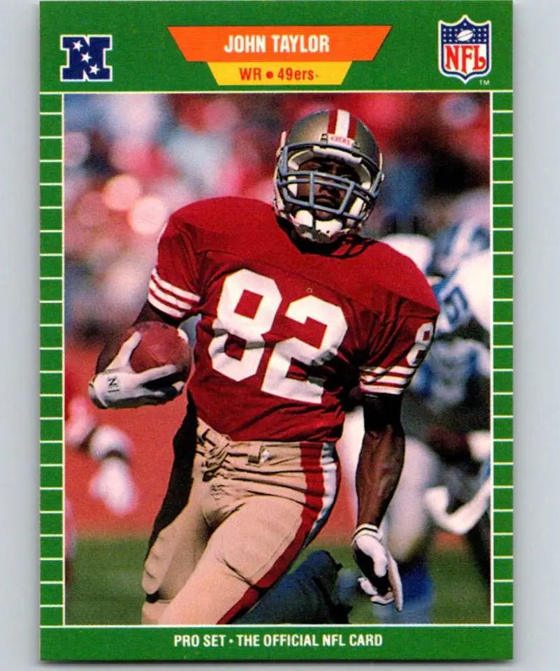 1989 Pro Set #384 John Taylor EX Excellent RC Rookie San Francisco 49ers Football Card - Football Card Single