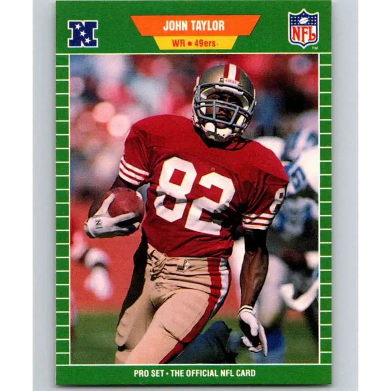 1989 Pro Set #384 John Taylor NM-MT RC Rookie San Francisco 49ers Football Card - Football Card Single