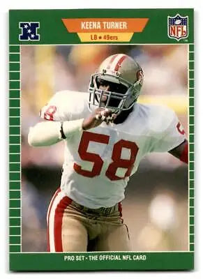 Keena Turner football card from 1989 Pro Set trading cards collection