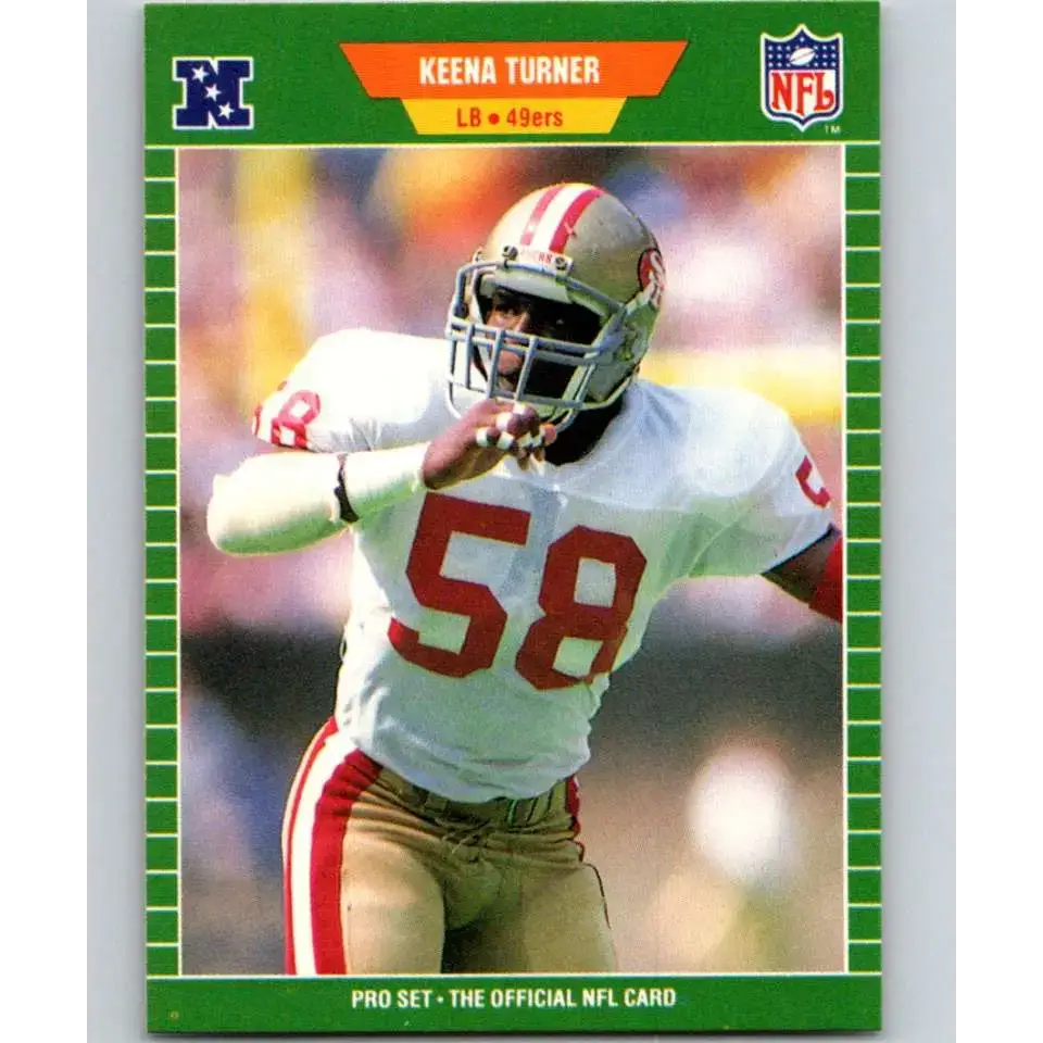 1989 Pro Set #385 Keena Turner NM-MT San Francisco 49ers Football Card