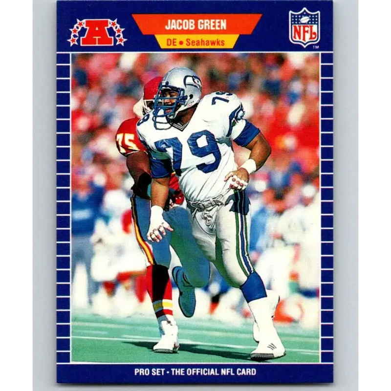1989 Pro Set #393 Jacob Green NM-MT Seattle Seahawks Football Card - Football Card Single