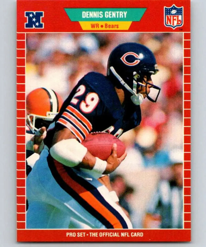 1989 Pro Set #40 Dennis Gentry EX Excellent Chicago Bears Football Card - Football Card Single