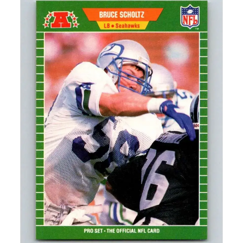 1989 Pro Set #402 Bruce Scholtz NM-MT Seattle Seahawks Football Card - Football Card Single