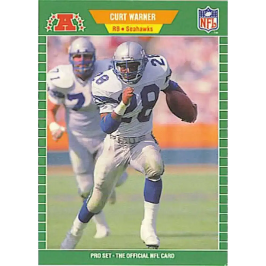 1989 Pro Set #404b Curt Warner NM-MT Seattle Seahawks Football Card